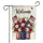Welcome Script American Flag Mason Jars Patriotic Flowers - USA 250th Anniversary 1776-2026 Garden Flag - 3