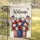 Welcome Script American Flag Mason Jars Patriotic Flowers - USA 250th Anniversary 1776-2026 Garden Flag - 5