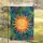 Pink Cheek Sun Radiating Rays Lush Tropical Leaves Jungle Scene - Home Decor Gift Garden Flag - 5