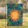 Pink Cheek Sun Radiating Rays Lush Tropical Leaves Jungle Scene - Home Decor Gift Garden Flag - 1