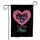 Pink Flowers Blue Butterflies Floral Heart - Mom Heaven Memorial Tribute Garden Flag - 3