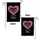 Pink Flowers Blue Butterflies Floral Heart - Mom Heaven Memorial Tribute Garden Flag - 4
