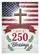 Distressed American Flag Cross 250th Anniversary - One Nation Under God Garden Flag - 6