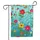 Aqua Blue Floral Garden Butterflies Home Sweet Home - Home Decor Gift Garden Flag - 3