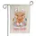 Baby Highland Cow Bunny Ears Pastel Flowers Easter Eggs - Happy Easter Decor Garden Flag - 3
