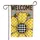 Large Yellow Polka Dot Flower Welcome Bees Rustic Wood Panel - Home Decor Gift Garden Flag - 3