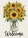 Welcome Sunflowers Mason Jar - Rustic Home Decor Gift Garden Flag - 6