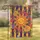 Happy Sun Chrysanthemum Purple Blooms - Vertical Stripe Home Decor Gift Garden Flag - 1