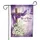 Wooden Cross Purple Cloth Graceful Doves Lilies He Is Risen - Happy Easter Gift Garden Flag - 3