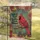 Red Cardinal Rose Wreath Memorial - Remembrance Gift for Loved One Garden Flag - 5