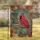 Red Cardinal Rose Wreath Memorial - Remembrance Gift for Loved One Garden Flag - 1