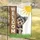 Yorkshire Terrier Puppy Welcome Sign Golden Sun Daisy Flowers Home Decor Gift Garden Flag - 5