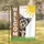 Yorkshire Terrier Puppy Welcome Sign Golden Sun Daisy Flowers Home Decor Gift Garden Flag - 1