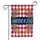 AMERICA 250 Wreath Stars Buffalo Plaid - 1776-2026 Independence Day Garden Flag - 3