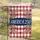 AMERICA 250 Wreath Stars Buffalo Plaid - 1776-2026 Independence Day Garden Flag - 5