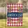 AMERICA 250 Wreath Stars Buffalo Plaid - 1776-2026 Independence Day Garden Flag - 1