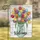 Welcome Tulips Mason Jar Bouquet - Rustic Farmhouse Home Decor Gift Garden Flag - 1
