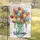 Welcome Tulips Mason Jar Bouquet - Rustic Farmhouse Home Decor Gift Garden Flag - 5