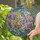 Four Butterflies Hydrangea Floral Mosaic - Home Decor Gift for Butterfly Lover Stained Glass Suncatcher - 2