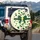 Multiple Festive Bows Flowing Ribbons Polka Dots - Winter Celebration Gifting Spare Tire Cover - 3