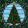 Christmas Tree Golden Star Red Ribbons Ornaments Multi-Color Border Blue Sky - Christmas Gift Stained Glass Suncatcher - 5