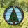 Christmas Tree Golden Star Red Ribbons Ornaments Multi-Color Border Blue Sky - Christmas Gift Stained Glass Suncatcher - 1