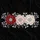 Ruby Red Pink Cream Flowers Diamond Hearts Crystal Sprigs Luxury Auto Accessory Spare Tire Cover - 6