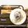 White Lion Head Golden Liquid Waves - Wildlife Enthusiast Gift Spare Tire Cover - 2