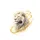 White Lion Head Golden Liquid Waves - Wildlife Enthusiast Gift Spare Tire Cover - 4