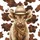 Fluffy Baby Highland Cow Cowboy Hat Plaid Bandana Cowhide Spots - Rustic Farmhouse Decor Spare Tire Cover - 6