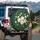 Creamy White Garden Roses Emerald Green Foliage - Home Decor Gift for Nature Lovers Spare Tire Cover - 3