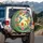 Hummingbirds Rose Orange Purple Flowers Green Leaves Travel Essentials - Wildlife Lover Gift Spare Tire Cover - 3