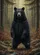 Black Bear Rocky River Stones Autumn Leaves Forest Trees - Wildlife Lover Home Decor Gift Garden Flag - 6