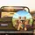 Cheerful Golden Retrievers Road Trip - Dog Lover Adventure Gift Spare Tire Cover - 2