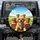 Cheerful Golden Retrievers Road Trip - Dog Lover Adventure Gift Spare Tire Cover - 1