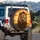 Majestic Male Lion Golden Savanna Sunset Acacia Trees African Landscape - Wildlife Lover Gift Spare Tire Cover - 3