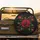 Deep Red Rose Floral Bloom with Emerald Green Leaves - Garden Lover Everyday Accent Spare Tire Cover - 2