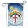 Golden Star Christian Cross Rainbow Sun Sky - Spiritual Home Decor Gift Garden Flag - 3