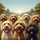 Goldendoodle Labradoodle Dogs Suburban Road - Dog Lover Gift Spare Tire Cover - 6