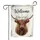 Highland Cow Welcome Floral Wreath - Farmhouse Home Decor Gift for Cow Lover Garden Flag - 3