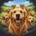 Smiling Golden Retriever Pack & Wagging Tongues - Everyday Dog Lover Gift for Pet Owners Spare Tire Cover - 6