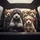 Fluffy Poodle Light Brown Puppies Driving Interior Car Scene - Dog Lover Gift for Pet Owners Spare Tire Cover - 6
