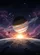 Cosmic Sunrise Planet Horizon Nebula - Space Lover Home Decor Gift Garden Flag - 6