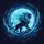 Roaring Lion Glowing Energy Silhouette Swirling Tendrils Deep Navy Night Sky - Wildlife Lover Gift Spare Tire Cover - 6