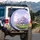 Lavender Flowering Tree Landscape Periwinkle Sky - Travel Essentials Gift Spare Tire Cover - 3