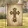 Antique Gold Filigree Coptic Orthodox Cross - Spiritual Home Decor Gift for Believers Garden Flag - 1