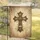 Antique Gold Filigree Coptic Orthodox Cross - Spiritual Home Decor Gift for Believers Garden Flag - 5