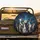 Prominent Curious Blue Eyed Greyhound Dogs Group Starlit Cosmic Sky - Dog Owner Gift Spare Tire Cover - 2