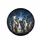 Prominent Curious Blue Eyed Greyhound Dogs Group Starlit Cosmic Sky - Dog Owner Gift Spare Tire Cover - 4