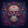 Sugar Skull Calavera Floral Vines - Day of the Dead Outdoor Car Accessory Gift Spare Tire Cover - 6